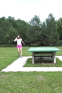 Intriguing European Pisses Off The Edge Of A Desk