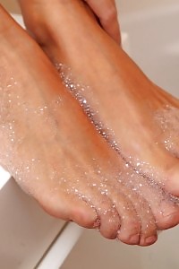 Clover Strips Naked For A Piss Soaked Bath