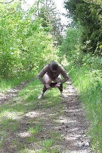 Brunette Girl Relieves Her Piss Desperation