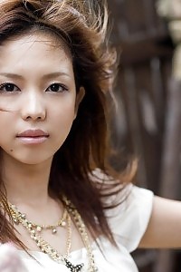 Yura Aikawa Touching Asian Model In White Is Pretty In Her Icecream Dress