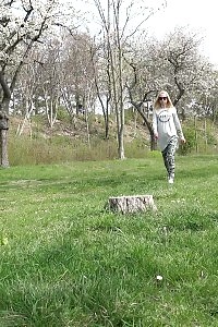 Pees In Public For Adorable Blonde Debora