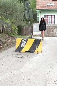 Black-haired Doll Ali Relieves Her Pee Desperation