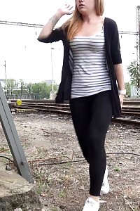 Next To A Train Line This Hotsy Pisses