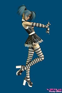 A Lovable Upskirt Showing Off Virtual Teenager