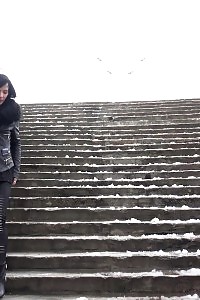 Hirsute Girl Sprays Cute Pee On The Floor