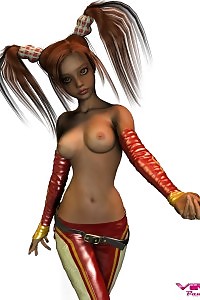 An Attractive 3d Younggirl In Her Tight Red Latex Panties