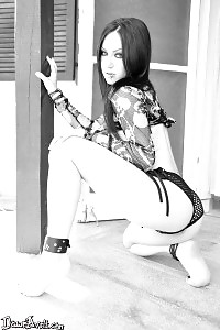 Dawn Avril Exposes Her Sexy Fishnet Panties And Sexy Legs Outdoors