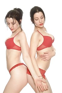 2 Naughty Twins Having A Bloody Hot Panty Show