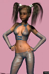 Inviting 3d Younggirl In A Sheer Vinyl Dress