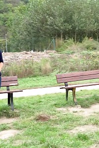 Dazzling Blonde Jena Lovely Pisses In The Woods