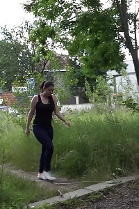 Brunette Doll Gets Her Ass Wet By Peeing