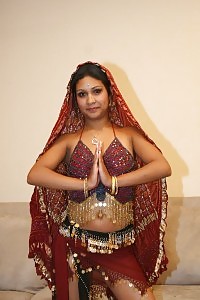 Fantastic Indian Stripper Monkia Sucking A White Meat Stick And Takes It In Her Wet Muff