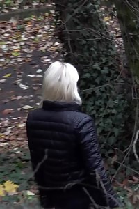 Blonde Chick Pissing Like A Sprinkler Outside