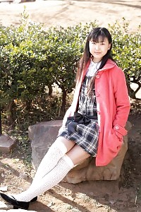 Asian Minx Is Waiting In Her School Girl Outfit For Her Next Wishing Customer
