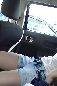 Beautiful Brunette Babe Pissing Behind Parked Cars